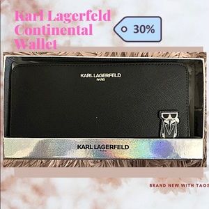 KARL LAGERFELD WALLET CONTINENTAL BLACK WALLET